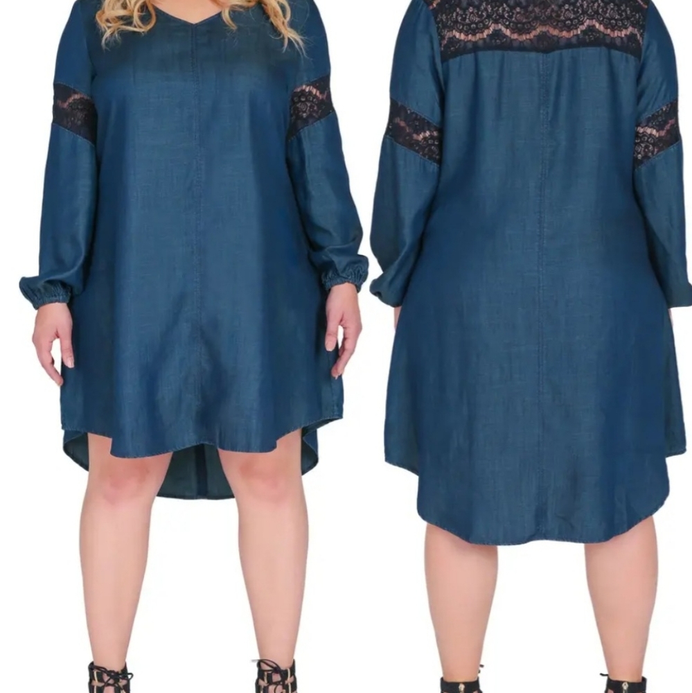 Standards and Practices Shelby V-Neck Long-Sleeves Dress